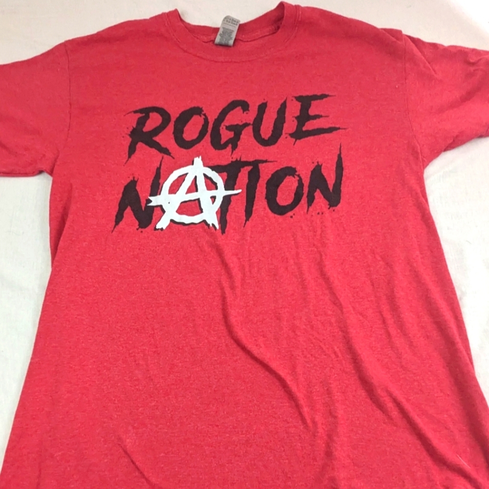 ROGUE NATION Red Tee Shirt Size Medium